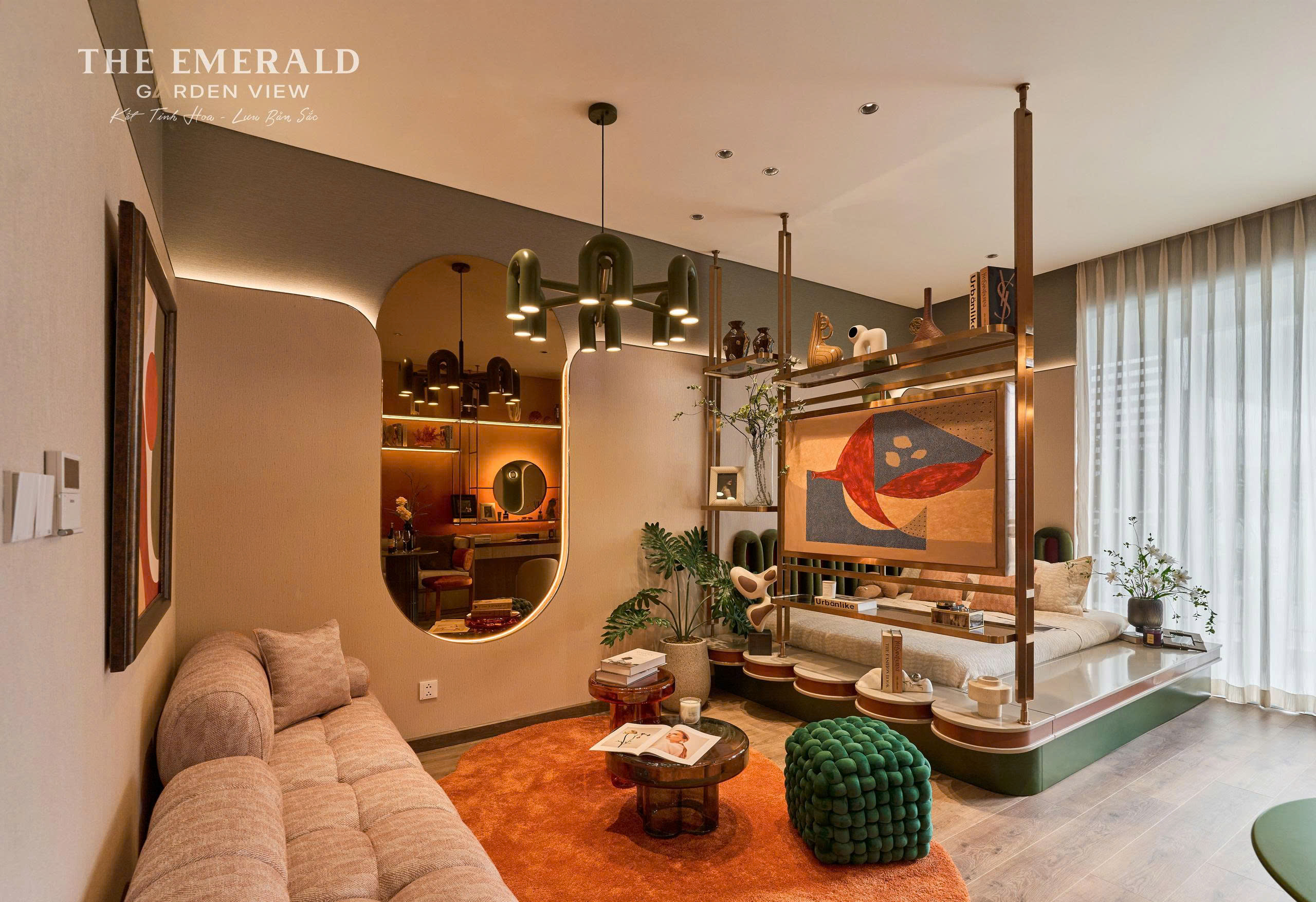 Không gian nội thất căn hộ studio mẫu tại dự án The Emerald Garden View