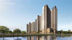 Phối cảnh ngoại khu dự án The Emerald Garden View bên cạnh dòng sông